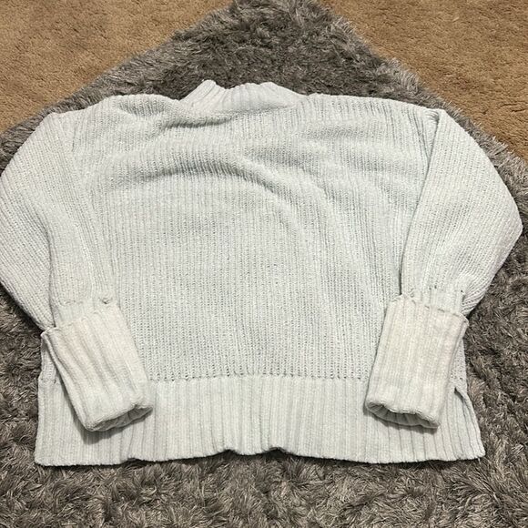 PINK ROSE  Sweater Size S Ivory Soft Plush Fuzzy Pullover Womens Cowl Neck - Picture 6 of 9